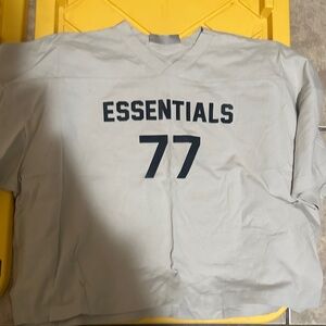 Essentials Cream V-Neck Shirt